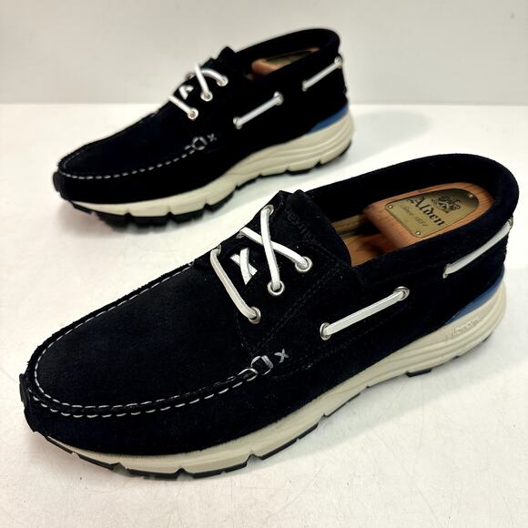 NWOT Easymoc Merrimack Boat Shoe Sneaker Black Suede Vibram Made in Portugal 9 - Picture 5 of 11